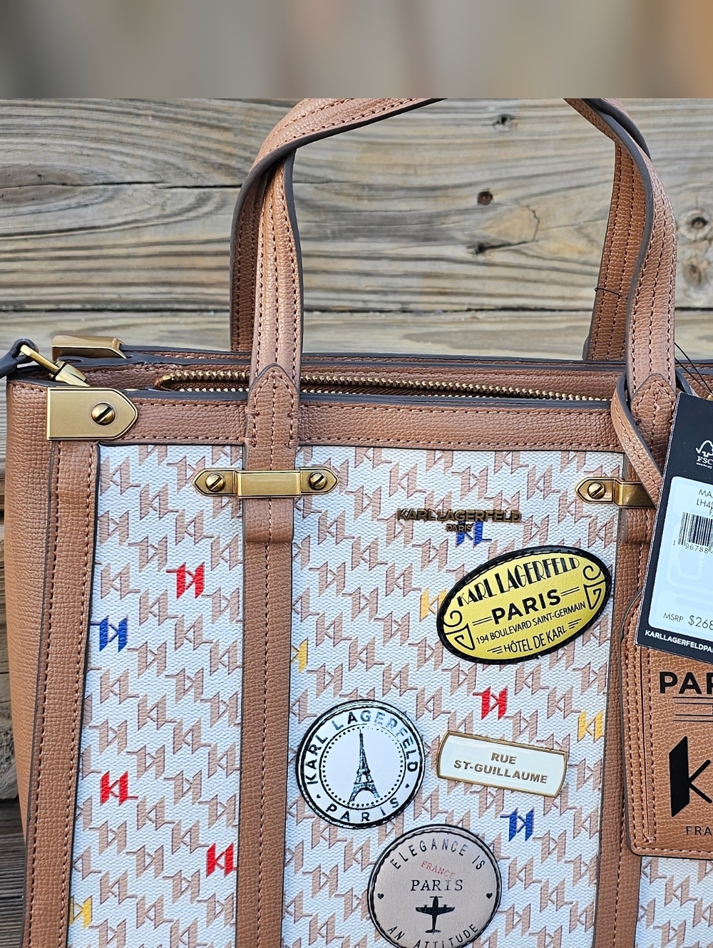 Karl Lagerfeld Paris Marselle Satchel - Picture 6 of 10